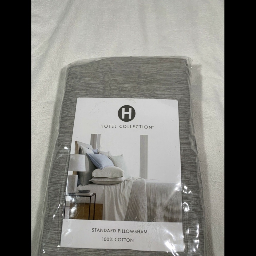 NIB Hotel Collection 525 Count Yarn Dyed (1) Standard‎ Sham Pillow Case